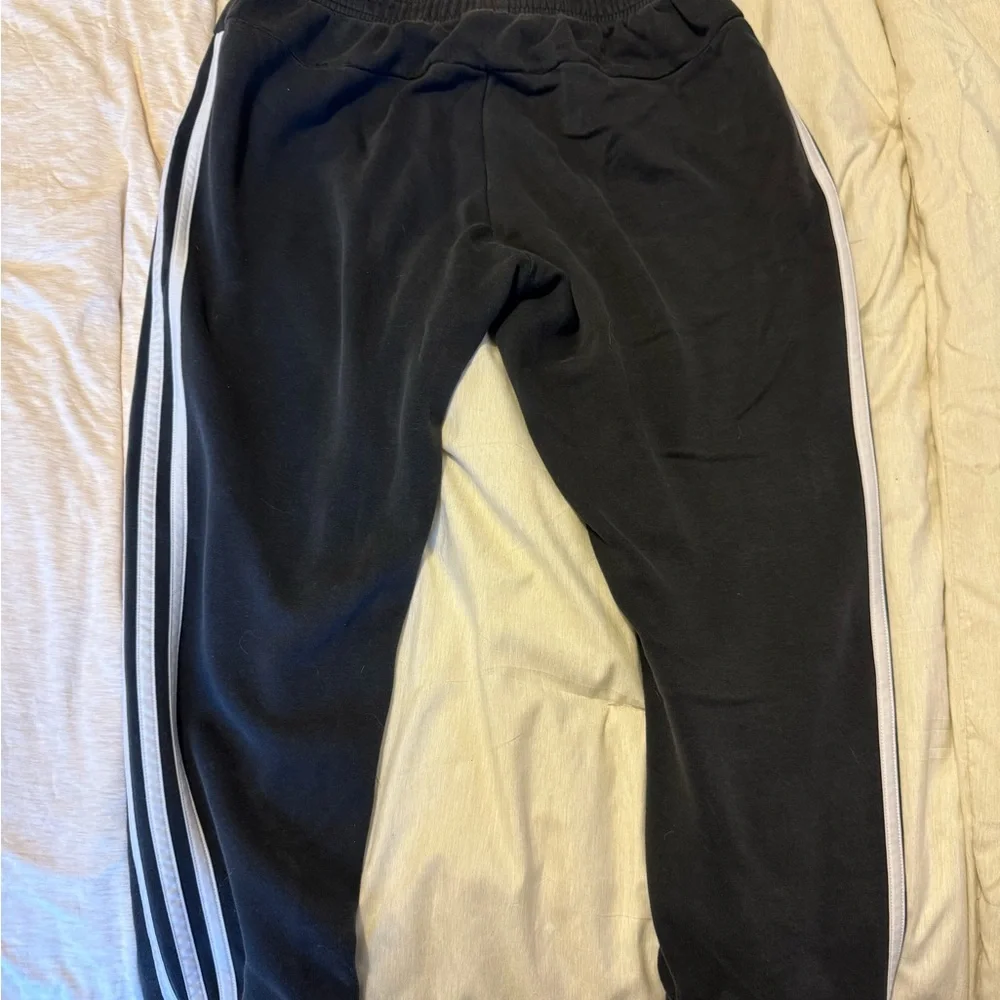 Adidas Black Sweatpants with Signature Stripes - Picture 2 of 3